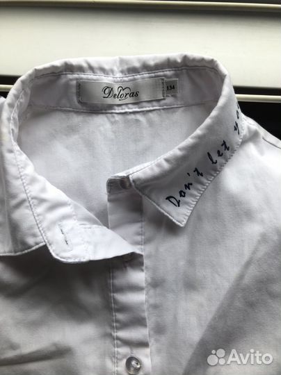 Школьные рубашки и платье для девочек 134