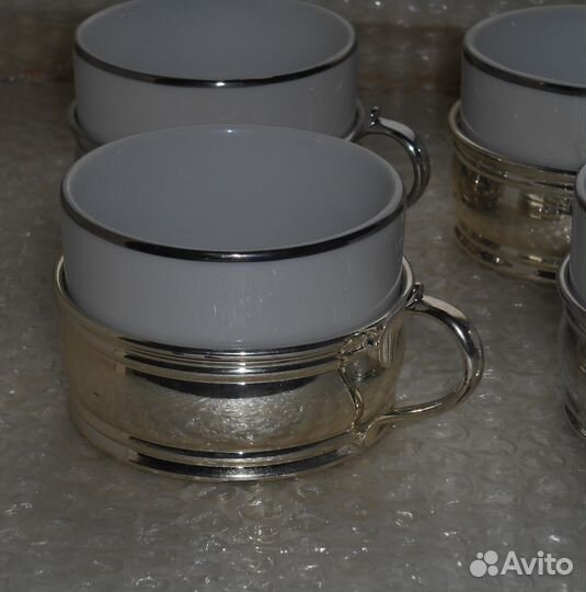 LUX Сервиз Chinelli Фарфор Посеребрение Италия