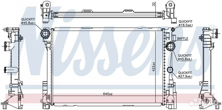 Радиатор охлаждения двс mercedes-benz C-series S20