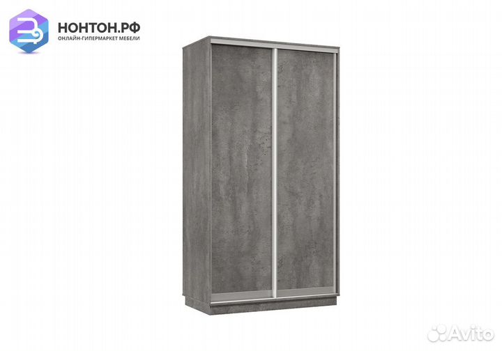 Шкаф-купе двухдверный Капелла мини бетон
