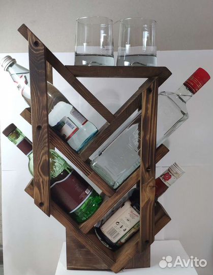 Винная полка деревянная