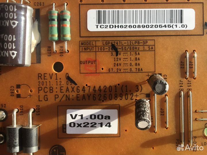 Плата блок питания EAX64744201 (1.3) LG 42LM660T