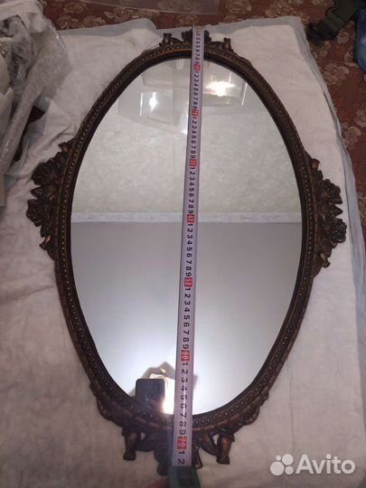 Зеркало советское в металлической раме