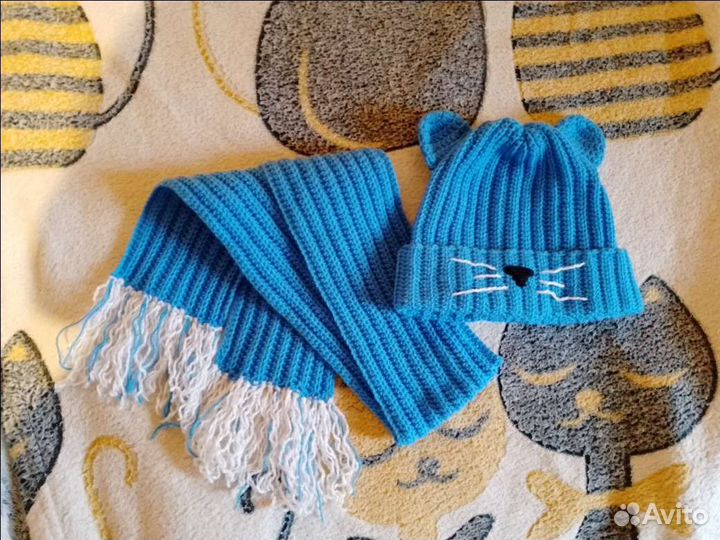 Шапка шарф ручной работы