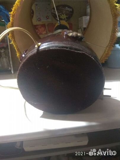 Лампа настольная с абажуром