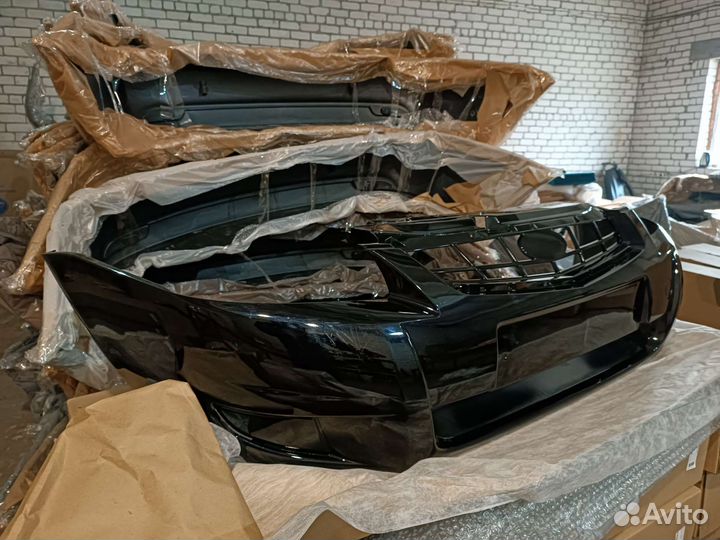 Бампер priora 2 передний сине-черный космос 665