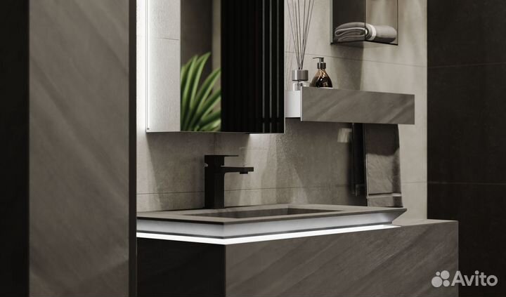 Jorno Inc.01.110/P/Bet/JR Тумба Incline 110 подвесная, бетон