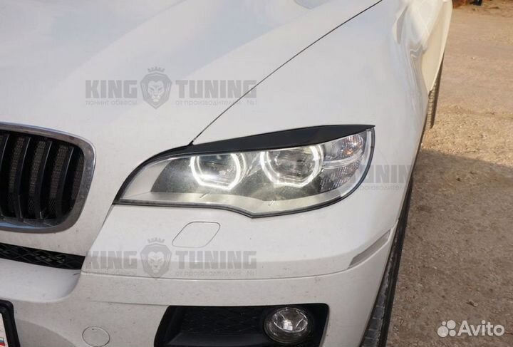 Реснички на LED фары BMW X6 E71