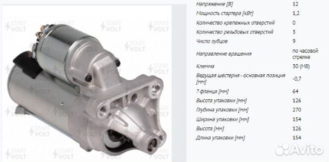 Стартер renault