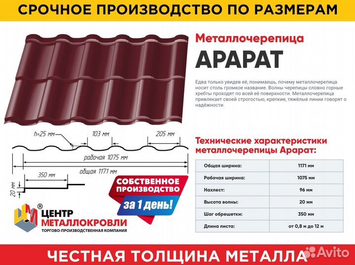 Металлочерепица от завода производителя