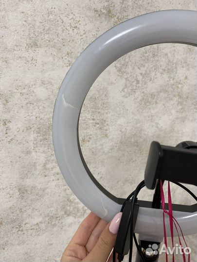 Кольцевая лампа со штативом бу