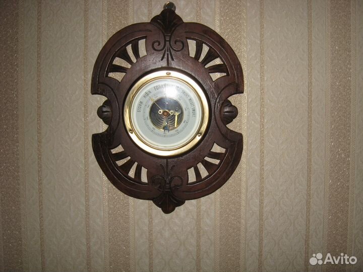 Барометр старинный резной редкий