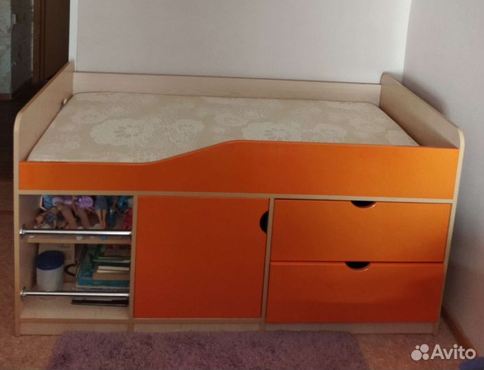 Детская кровать 80 160 с ящиками