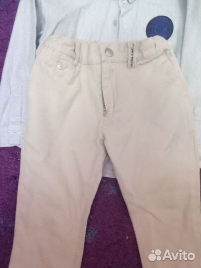 Dior рубашка и хлопковые джинсы Dior на 3года