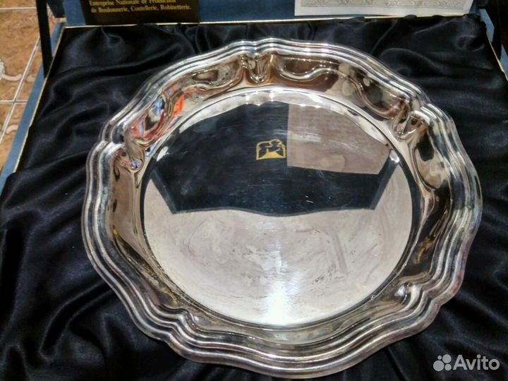 Поднос посеребренный 23см B.C.R