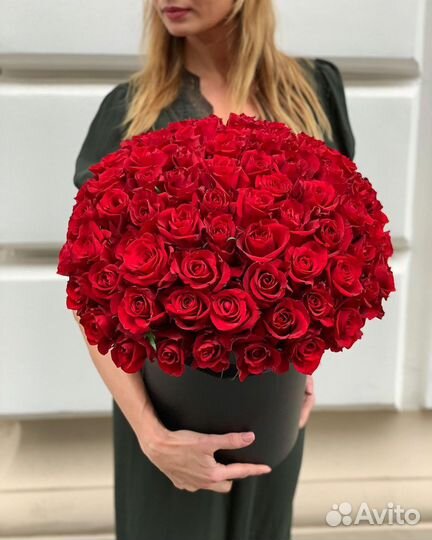Букеты с WOW-Эффектом из Роз. Красные Розы