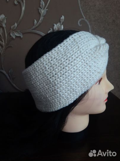 Вязаная женская повязка на голову