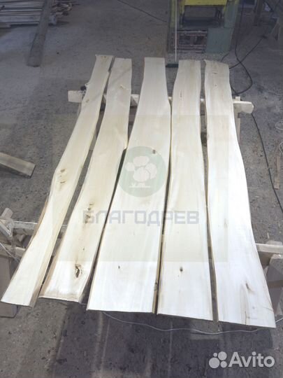 Не обрезная доска липа 50 мм