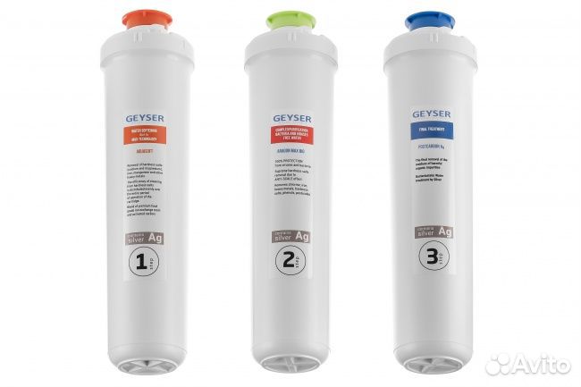 Комплект сменных картриджей для фильтра Гейзер См