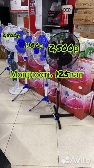 Вентилятор напольный новый 125ват