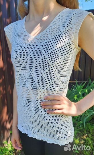 Топ блуза кофта вязаная ручная работа