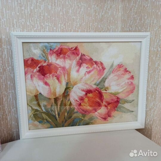 Картина вышитая крестом ручная работа