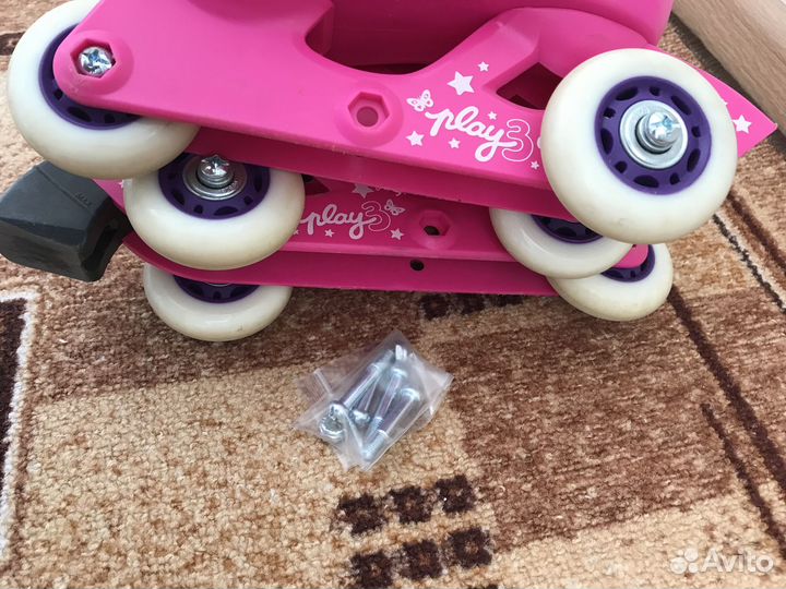 Ролики (дев.), шлем, защита (XXS) как новые компле