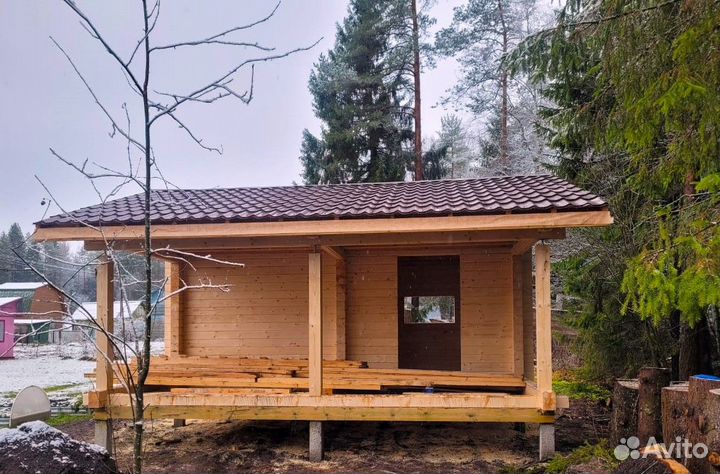 Строительство бань из бруса профилированного