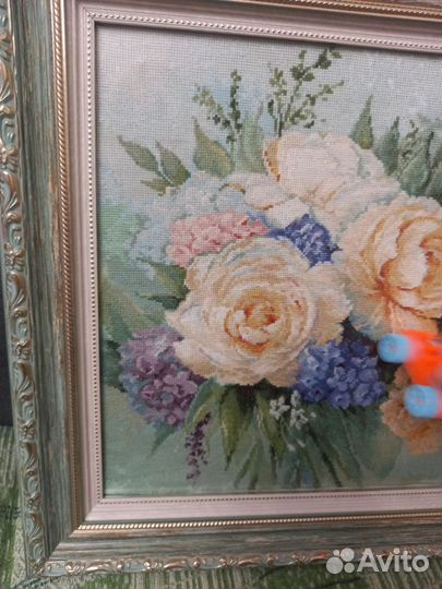 Картина вышитая крестом ручная работа