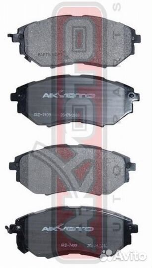 Akyoto AKD-7499 Колодки тормозные дисковые передни