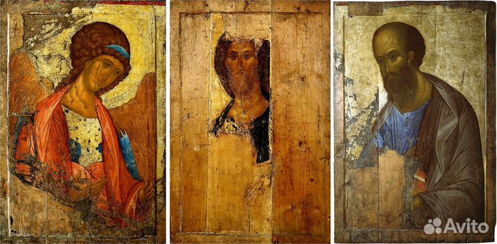 Иконы, копии, иконописец Андрей Рублев, на доске