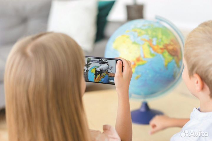 Интерактивный Глобус Физико-Политич 32см с подсвет