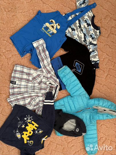 Вещи пакетом на мальчика 74 80