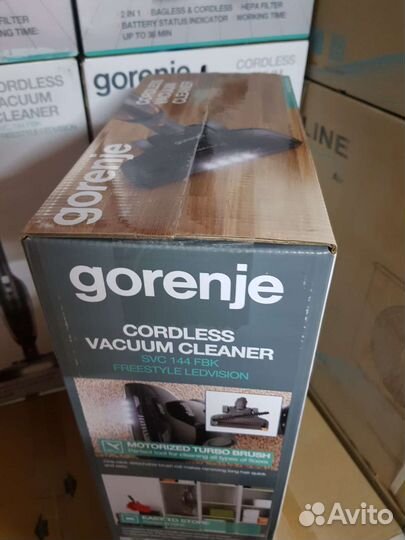 Вертикальный беспроводной пылесос Gorenje новый