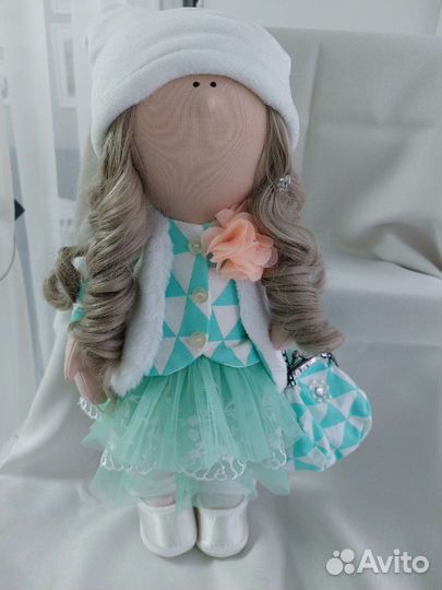 Интерьерная текстильная кукла ручной работы