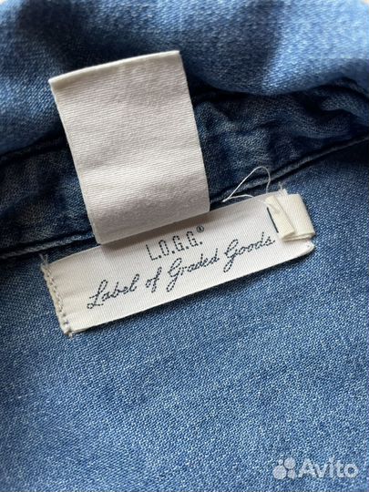 Джинсовое платье рубашка h&m