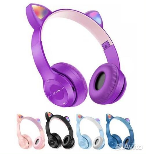 Беспроводные наушники кошачьи ушки
