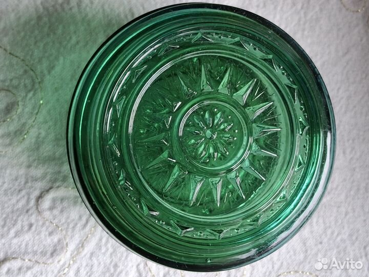 Шкатулка круглая. Стекло. Винтаж. СССР