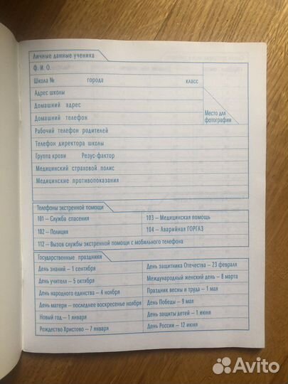 Дневник школьный