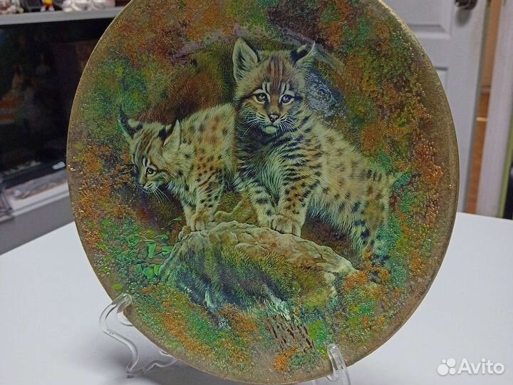 Керамическая декоративная тарелка, ручная работа