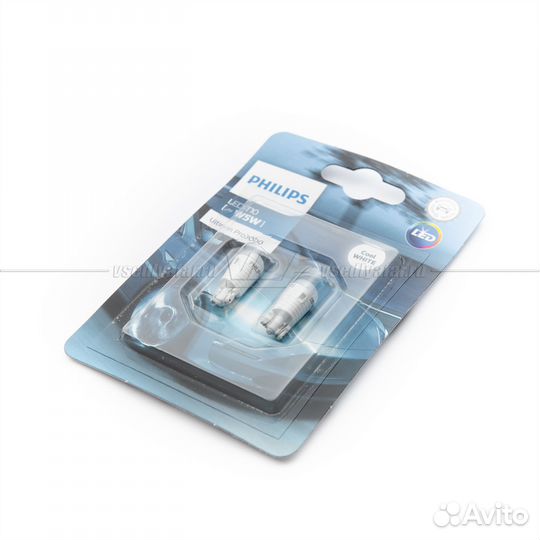 Светодиодные лампы philips T10 W5W 12V-0,6W W2,1x9