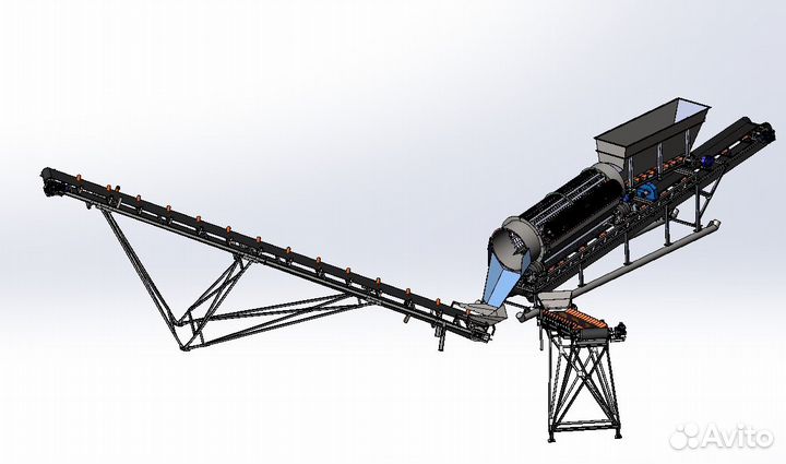 Комплекс для просева пгс, мокрого песка,угля, щебн