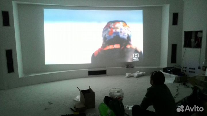 Домашние кинотеатры, проекторы, экраны, акустика:п