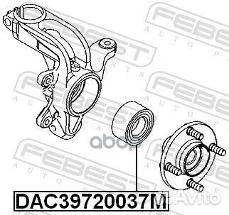 Подшипник ступицы колеса перед прав/лев DAC