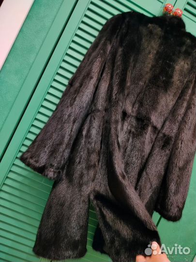 Шуба норковая 42 разм, 90 см