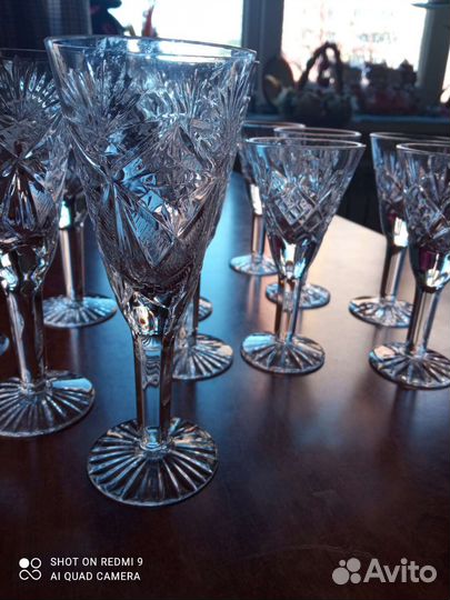 Хрустальные бокалы СССР 6 шт