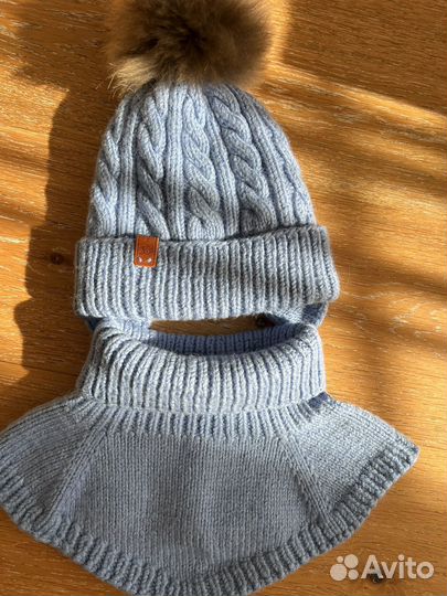 Комплект шапка и шарф зима