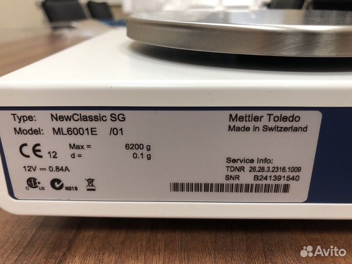 Аналитические весы Mettler Toledo ML6001E