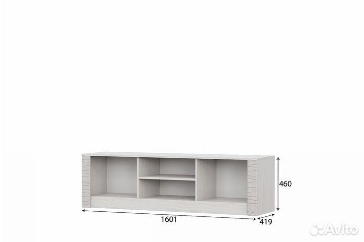 Тв тумба Гамма 20 мдф Ясень Анкор 160х46х42