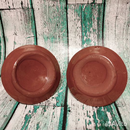 Подсвечники-плошки Пара Болгарская керамика винтаж